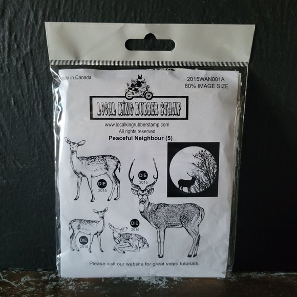 Local King Rubber Stamp Peaceful Neighbours Rubber Stamp Set with Matching Die - Picture 1 of 5